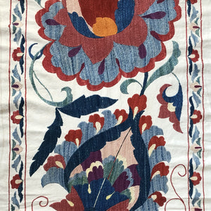 Naturally-dyed Multi-coloured Suzani Runner