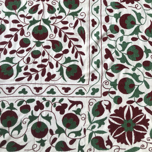 Green and Burgundy Suzani