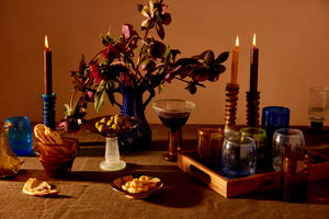 Gold Glass Vase with Handles