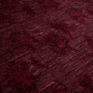 Carnation Burgundy Carpet Detail - ISHKAR