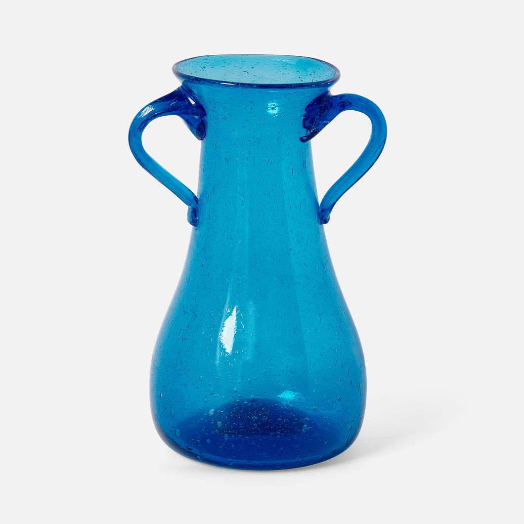 Turquoise Vase with handles