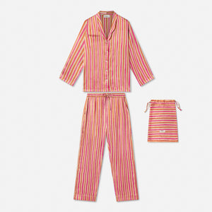 Printed Silk Pyjamas - ISHKAR