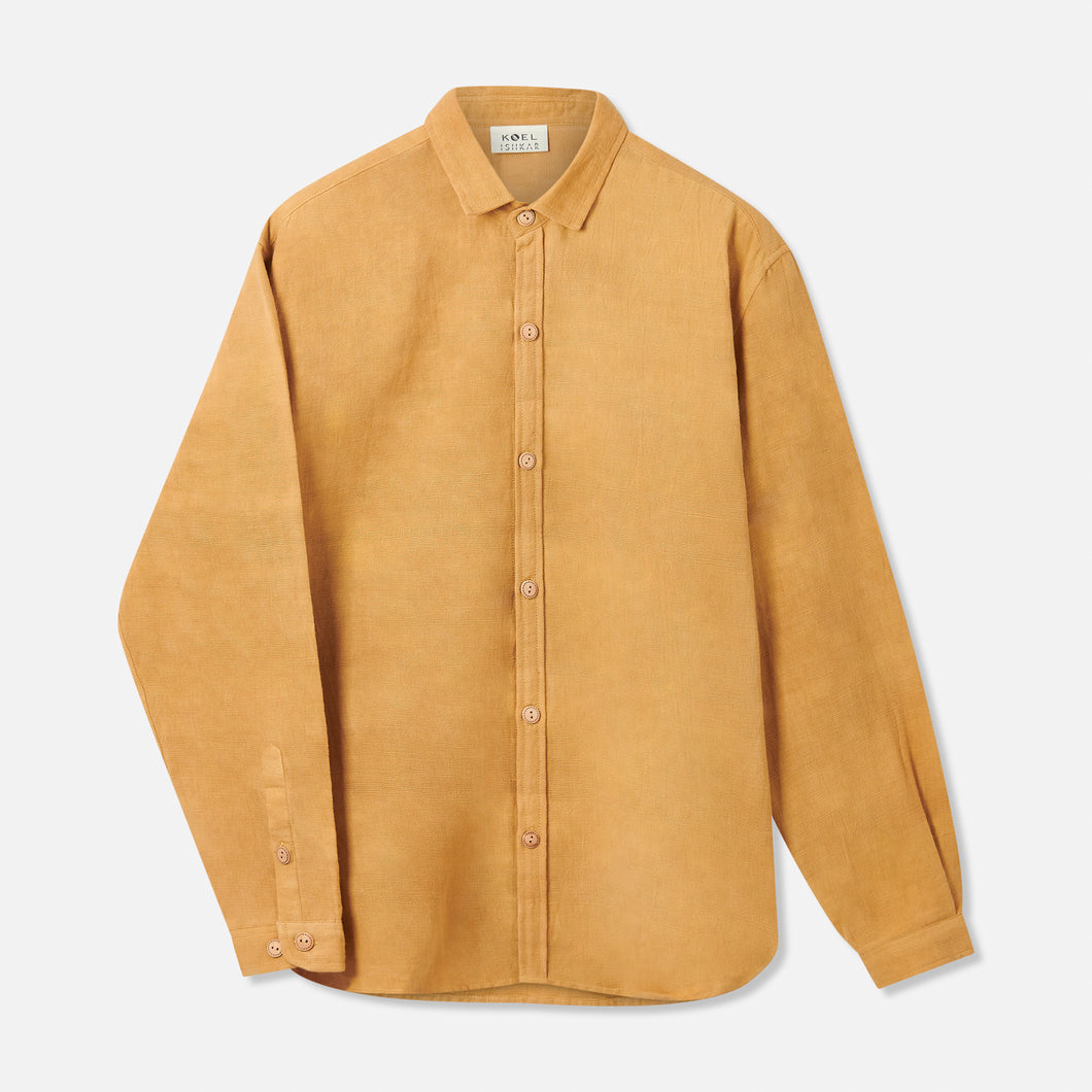 Ochre Thick Cotton Shirt - ISHKAR