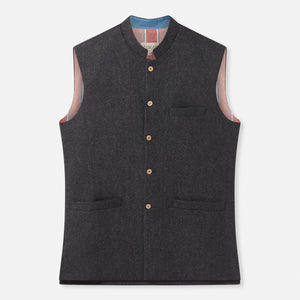 Charcoal Wool Waistcoat