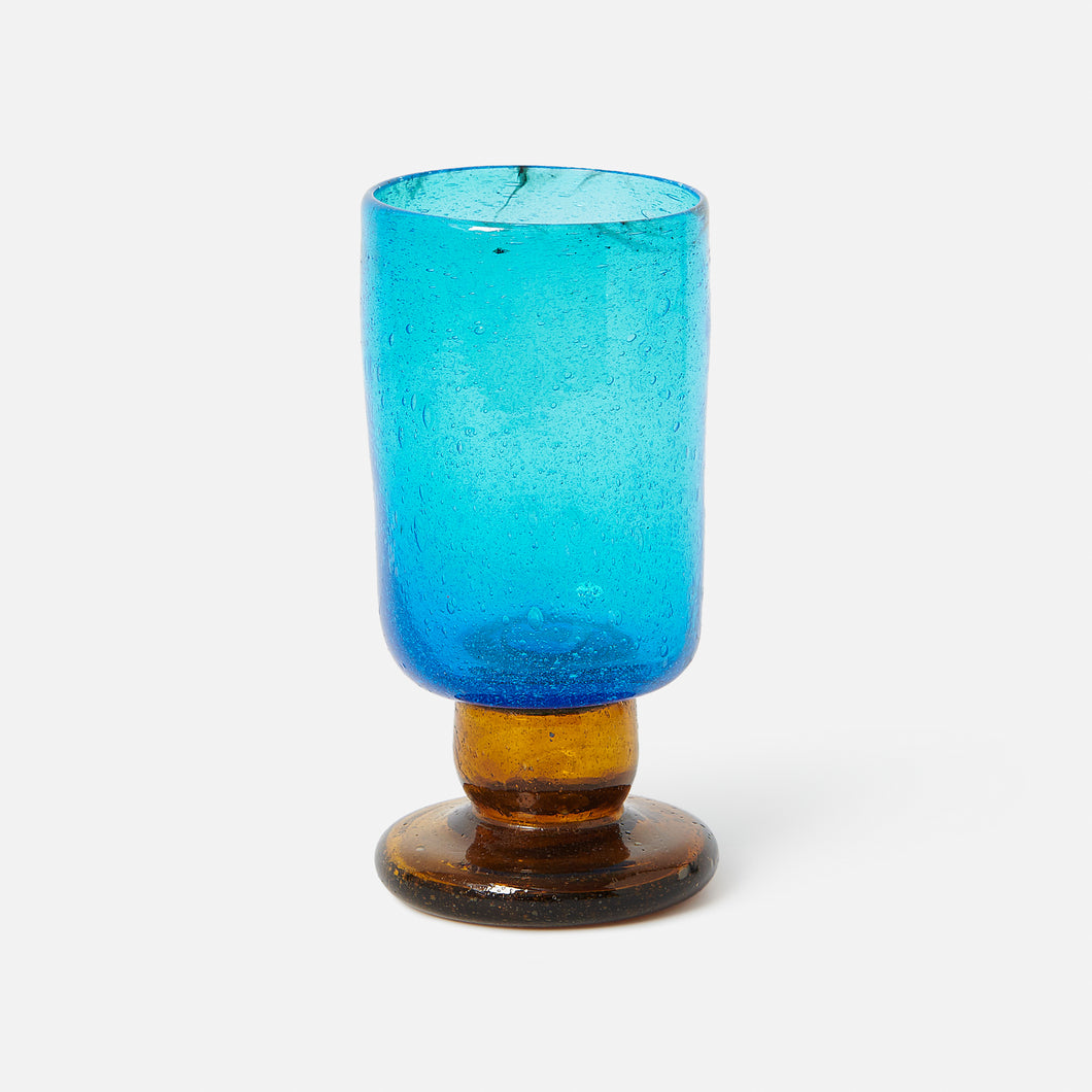 Set of Four Goblets - Turquoise & Gold