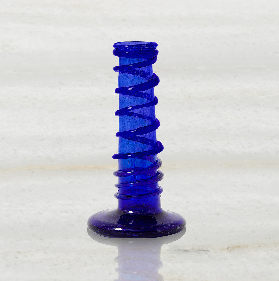 Swirling Candlestick - Lapis - Set of 2