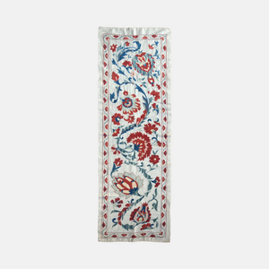 Naturally-dyed Red Suzani Runner