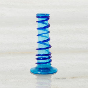 Swirling Candlestick - Turquoise & Lapis - Set of 2