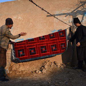 Afghan wool rug